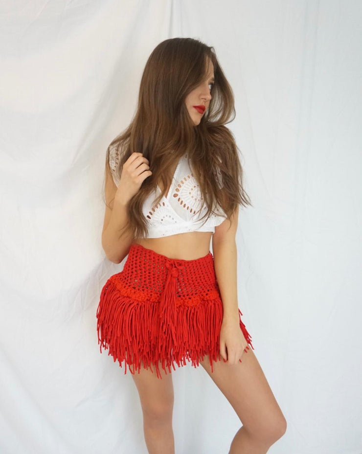Eivissa Mini Skirt - Red