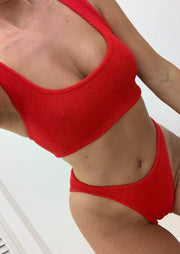 Mini Crop Bikini - Red