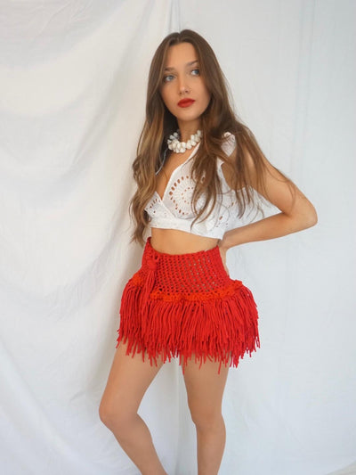 Eivissa Mini Skirt - Red